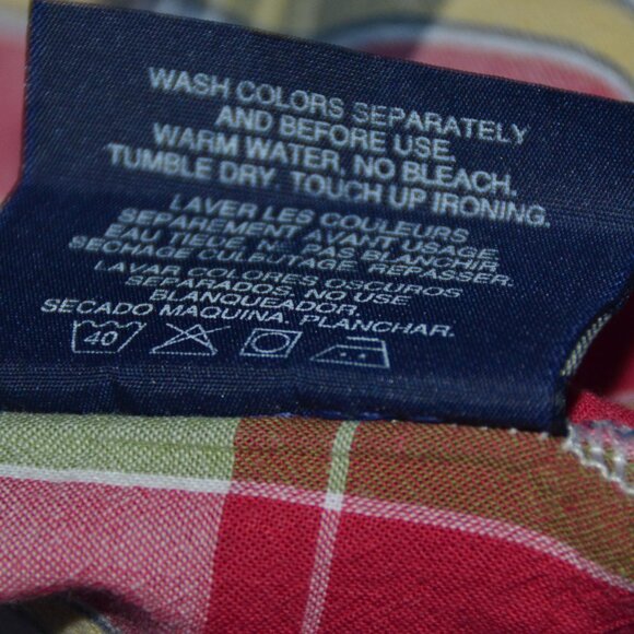 2 Vintage Ralph Lauren POLO SUNDECK PLAID/MADRAS STANDARD Pillowcases - Picture 4 of 4